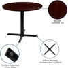 image:imageFlash Furniture Chapman 36 Round Multipurpose Conference Table Business Meeting Table for Office and Conference Rooms Rustic GrayMahogany