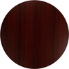image:imageFlash Furniture Chapman 36 Round Multipurpose Conference Table Business Meeting Table for Office and Conference Rooms Rustic GrayMahogany