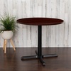 image:imageFlash Furniture Chapman 36 Round Multipurpose Conference Table Business Meeting Table for Office and Conference Rooms Rustic GrayMahogany