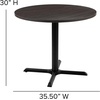 image:imageFlash Furniture Chapman 36 Round Multipurpose Conference Table Business Meeting Table for Office and Conference Rooms Rustic GrayRustic Gray