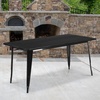 image:imageFlash Furniture Charis Commercial Grade 315 x 63 Rectangular Orange Metal IndoorOutdoor TableBlack