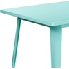 image:imageFlash Furniture Charis Commercial Grade 315 x 63 Rectangular Orange Metal IndoorOutdoor TableMint Green