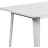 image:imageFlash Furniture Charis Commercial Grade 315 x 63 Rectangular Orange Metal IndoorOutdoor TableWhite