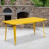 image:imageFlash Furniture Charis Commercial Grade 315 x 63 Rectangular Orange Metal IndoorOutdoor TableYellow
