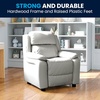 image:imageFlash Furniture Charlie Vinyl Kids Recliner with FlipUp Storage Arms and Safety Recline Contemporary Reclining Chair for Kids Supports up to 90 lbs Hot PinkWhite Vinyl