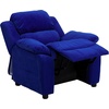 image:imageFlash Furniture Charlie Vinyl Kids Recliner with FlipUp Storage Arms and Safety Recline Contemporary Reclining Chair for Kids Supports up to 90 lbs Hot PinkBlue Microfiber