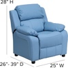 image:imageFlash Furniture Charlie Vinyl Kids Recliner with FlipUp Storage Arms and Safety Recline Contemporary Reclining Chair for Kids Supports up to 90 lbs Hot PinkLavender Vinyl