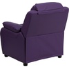 image:imageFlash Furniture Charlie Vinyl Kids Recliner with FlipUp Storage Arms and Safety Recline Contemporary Reclining Chair for Kids Supports up to 90 lbs Hot PinkPurple Vinyl