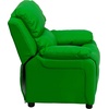 image:imageFlash Furniture Charlie Vinyl Kids Recliner with FlipUp Storage Arms and Safety Recline Contemporary Reclining Chair for Kids Supports up to 90 lbs Hot PinkGreen Vinyl