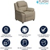 image:imageFlash Furniture Charlie Vinyl Kids Recliner with FlipUp Storage Arms and Safety Recline Contemporary Reclining Chair for Kids Supports up to 90 lbs Hot PinkBeige Vinyl