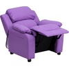 image:imageFlash Furniture Charlie Vinyl Kids Recliner with FlipUp Storage Arms and Safety Recline Contemporary Reclining Chair for Kids Supports up to 90 lbs Hot PinkLavender Vinyl