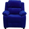 image:imageFlash Furniture Charlie Vinyl Kids Recliner with FlipUp Storage Arms and Safety Recline Contemporary Reclining Chair for Kids Supports up to 90 lbs Hot PinkBlue Microfiber
