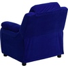image:imageFlash Furniture Charlie Vinyl Kids Recliner with FlipUp Storage Arms and Safety Recline Contemporary Reclining Chair for Kids Supports up to 90 lbs Hot PinkBlue Microfiber