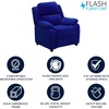 image:imageFlash Furniture Charlie Vinyl Kids Recliner with FlipUp Storage Arms and Safety Recline Contemporary Reclining Chair for Kids Supports up to 90 lbs Hot PinkBlue Microfiber
