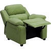 image:imageFlash Furniture Charlie Vinyl Kids Recliner with FlipUp Storage Arms and Safety Recline Contemporary Reclining Chair for Kids Supports up to 90 lbs Hot PinkAvocado Microfiber