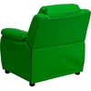 image:imageFlash Furniture Charlie Vinyl Kids Recliner with FlipUp Storage Arms and Safety Recline Contemporary Reclining Chair for Kids Supports up to 90 lbs Hot PinkGreen Vinyl