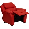 image:imageFlash Furniture Charlie Vinyl Kids Recliner with FlipUp Storage Arms and Safety Recline Contemporary Reclining Chair for Kids Supports up to 90 lbs Hot PinkRed Vinyl