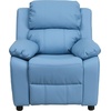 image:imageFlash Furniture Charlie Vinyl Kids Recliner with FlipUp Storage Arms and Safety Recline Contemporary Reclining Chair for Kids Supports up to 90 lbs Hot PinkLight Blue Vinyl
