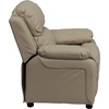 image:imageFlash Furniture Charlie Vinyl Kids Recliner with FlipUp Storage Arms and Safety Recline Contemporary Reclining Chair for Kids Supports up to 90 lbs Hot PinkBeige Vinyl
