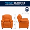 image:imageFlash Furniture Charlie Vinyl Kids Recliner with FlipUp Storage Arms and Safety Recline Contemporary Reclining Chair for Kids Supports up to 90 lbs Hot PinkOrange Vinyl
