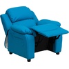 image:imageFlash Furniture Charlie Vinyl Kids Recliner with FlipUp Storage Arms and Safety Recline Contemporary Reclining Chair for Kids Supports up to 90 lbs Hot PinkTurquoise Vinyl