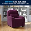 image:imageFlash Furniture Charlie Vinyl Kids Recliner with FlipUp Storage Arms and Safety Recline Contemporary Reclining Chair for Kids Supports up to 90 lbs Hot PinkPurple Microfiber
