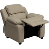 image:imageFlash Furniture Charlie Vinyl Kids Recliner with FlipUp Storage Arms and Safety Recline Contemporary Reclining Chair for Kids Supports up to 90 lbs Hot PinkBeige Vinyl