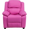 image:imageFlash Furniture Charlie Vinyl Kids Recliner with FlipUp Storage Arms and Safety Recline Contemporary Reclining Chair for Kids Supports up to 90 lbs Hot PinkHot Pink Vinyl
