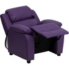 image:imageFlash Furniture Charlie Vinyl Kids Recliner with FlipUp Storage Arms and Safety Recline Contemporary Reclining Chair for Kids Supports up to 90 lbs Hot PinkPurple Vinyl