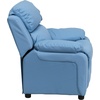 image:imageFlash Furniture Charlie Vinyl Kids Recliner with FlipUp Storage Arms and Safety Recline Contemporary Reclining Chair for Kids Supports up to 90 lbs Hot PinkLight Blue Vinyl