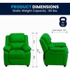 image:imageFlash Furniture Charlie Vinyl Kids Recliner with FlipUp Storage Arms and Safety Recline Contemporary Reclining Chair for Kids Supports up to 90 lbs Hot PinkGreen Vinyl