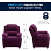 image:imageFlash Furniture Charlie Vinyl Kids Recliner with FlipUp Storage Arms and Safety Recline Contemporary Reclining Chair for Kids Supports up to 90 lbs Hot PinkPurple Microfiber