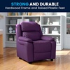 image:imageFlash Furniture Charlie Vinyl Kids Recliner with FlipUp Storage Arms and Safety Recline Contemporary Reclining Chair for Kids Supports up to 90 lbs Hot PinkPurple Vinyl