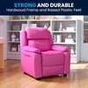 image:imageFlash Furniture Charlie Vinyl Kids Recliner with FlipUp Storage Arms and Safety Recline Contemporary Reclining Chair for Kids Supports up to 90 lbs Hot PinkHot Pink Vinyl