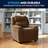 image:imageFlash Furniture Charlie Vinyl Kids Recliner with FlipUp Storage Arms and Safety Recline Contemporary Reclining Chair for Kids Supports up to 90 lbs Hot PinkBrown Microfiber