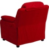 image:imageFlash Furniture Charlie Vinyl Kids Recliner with FlipUp Storage Arms and Safety Recline Contemporary Reclining Chair for Kids Supports up to 90 lbs Hot PinkRed Microfiber