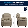 image:imageFlash Furniture Charlie Vinyl Kids Recliner with FlipUp Storage Arms and Safety Recline Contemporary Reclining Chair for Kids Supports up to 90 lbs Hot PinkBeige Vinyl