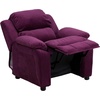 image:imageFlash Furniture Charlie Vinyl Kids Recliner with FlipUp Storage Arms and Safety Recline Contemporary Reclining Chair for Kids Supports up to 90 lbs Hot PinkPurple Microfiber