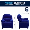 image:imageFlash Furniture Charlie Vinyl Kids Recliner with FlipUp Storage Arms and Safety Recline Contemporary Reclining Chair for Kids Supports up to 90 lbs Hot PinkBlue Microfiber