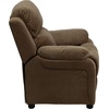 image:imageFlash Furniture Charlie Vinyl Kids Recliner with FlipUp Storage Arms and Safety Recline Contemporary Reclining Chair for Kids Supports up to 90 lbs Hot PinkBrown Microfiber