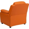 image:imageFlash Furniture Charlie Vinyl Kids Recliner with FlipUp Storage Arms and Safety Recline Contemporary Reclining Chair for Kids Supports up to 90 lbs Hot PinkOrange Vinyl