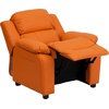 image:imageFlash Furniture Charlie Vinyl Kids Recliner with FlipUp Storage Arms and Safety Recline Contemporary Reclining Chair for Kids Supports up to 90 lbs Hot PinkOrange Vinyl