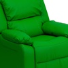 image:imageFlash Furniture Charlie Vinyl Kids Recliner with FlipUp Storage Arms and Safety Recline Contemporary Reclining Chair for Kids Supports up to 90 lbs Hot PinkGreen Vinyl