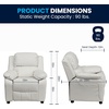 image:imageFlash Furniture Charlie Vinyl Kids Recliner with FlipUp Storage Arms and Safety Recline Contemporary Reclining Chair for Kids Supports up to 90 lbs Hot PinkWhite Vinyl