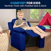 image:imageFlash Furniture Charlie Vinyl Kids Recliner with FlipUp Storage Arms and Safety Recline Contemporary Reclining Chair for Kids Supports up to 90 lbs Hot PinkBlue Vinyl