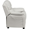 image:imageFlash Furniture Charlie Vinyl Kids Recliner with FlipUp Storage Arms and Safety Recline Contemporary Reclining Chair for Kids Supports up to 90 lbs Hot PinkWhite Vinyl