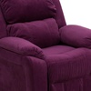 image:imageFlash Furniture Charlie Vinyl Kids Recliner with FlipUp Storage Arms and Safety Recline Contemporary Reclining Chair for Kids Supports up to 90 lbs Hot PinkPurple Microfiber