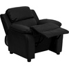 image:imageFlash Furniture Charlie Vinyl Kids Recliner with FlipUp Storage Arms and Safety Recline Contemporary Reclining Chair for Kids Supports up to 90 lbs Hot PinkBlack Leathersoft