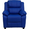 image:imageFlash Furniture Charlie Vinyl Kids Recliner with FlipUp Storage Arms and Safety Recline Contemporary Reclining Chair for Kids Supports up to 90 lbs Hot PinkBlue Vinyl