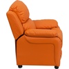 image:imageFlash Furniture Charlie Vinyl Kids Recliner with FlipUp Storage Arms and Safety Recline Contemporary Reclining Chair for Kids Supports up to 90 lbs Hot PinkOrange Vinyl